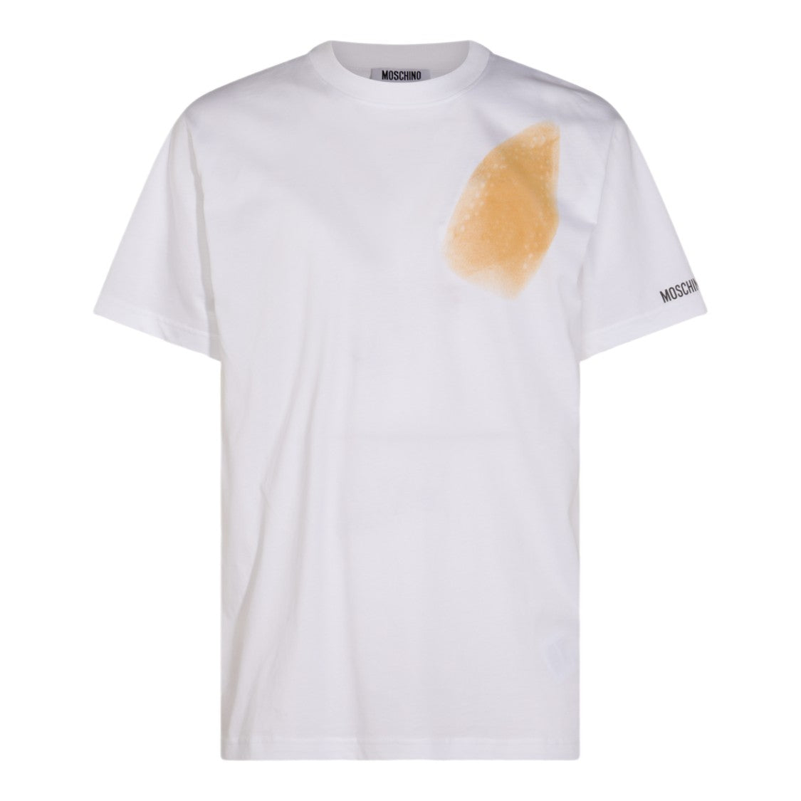 Moschino White Short-Sleeve T-Shirt With Abstract Print