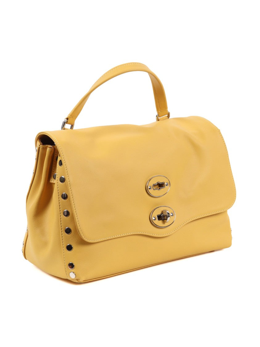 Zanellato Srl Yellow Sole Saeta Smooth Leather Shoulder Bag