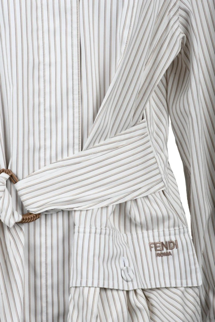 Fendi Cotton/Silk Safari Jacket - White