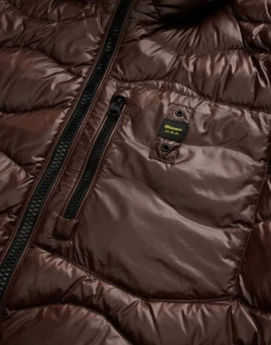 Blauer Crds 30B Hooded Quilted Puffer Down Jacket