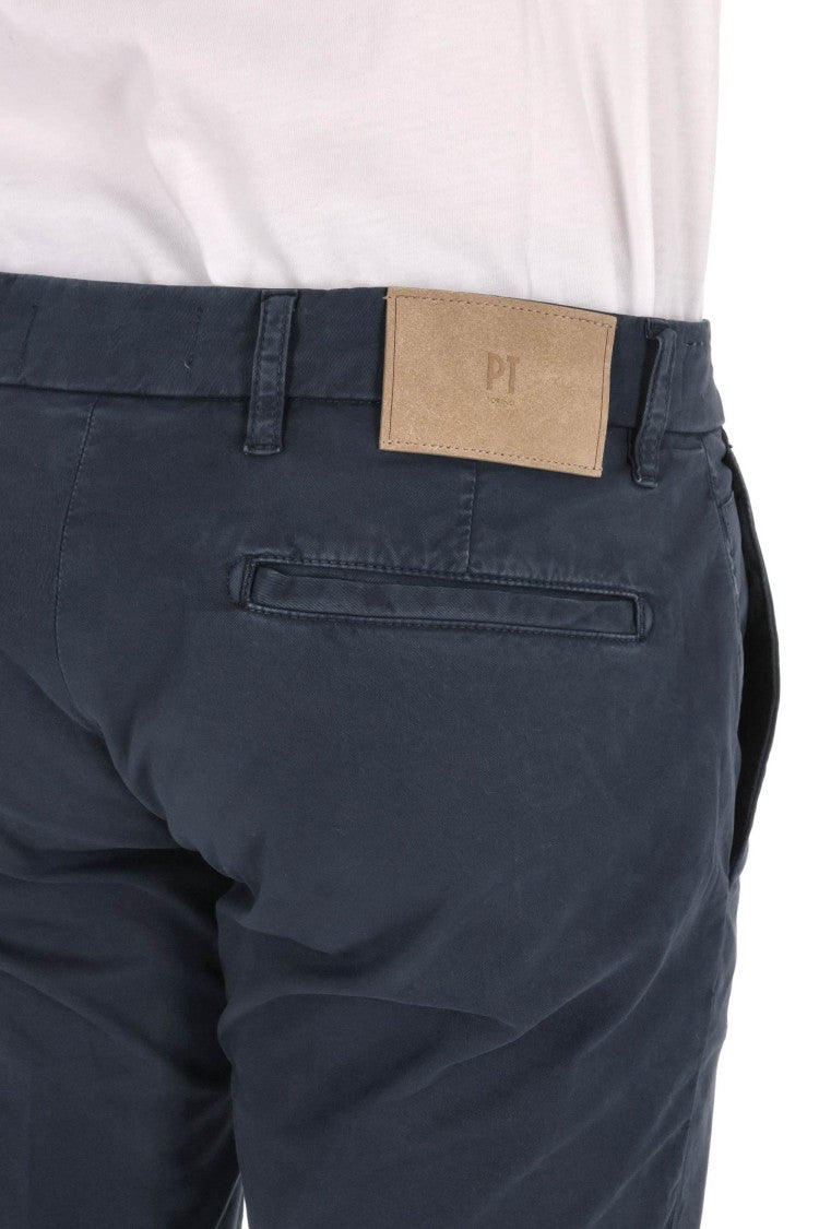 Pt Denim Cotton Twill Trousers