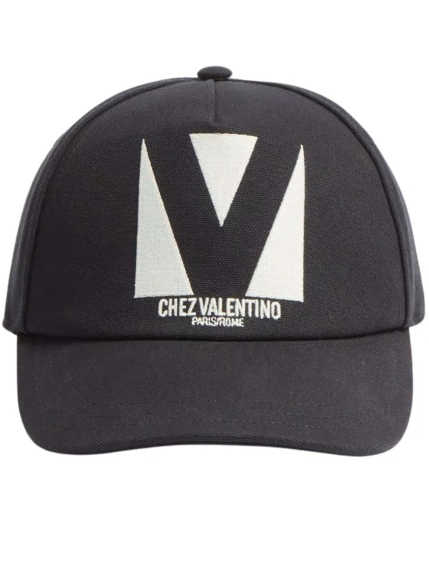 Valentino Dark Classic Geometric Logo Baseball Cap