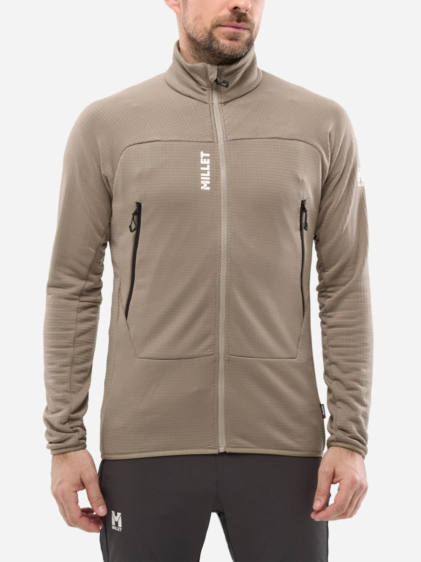 Millet Taupe Fusion Grid Textured Active Jacket