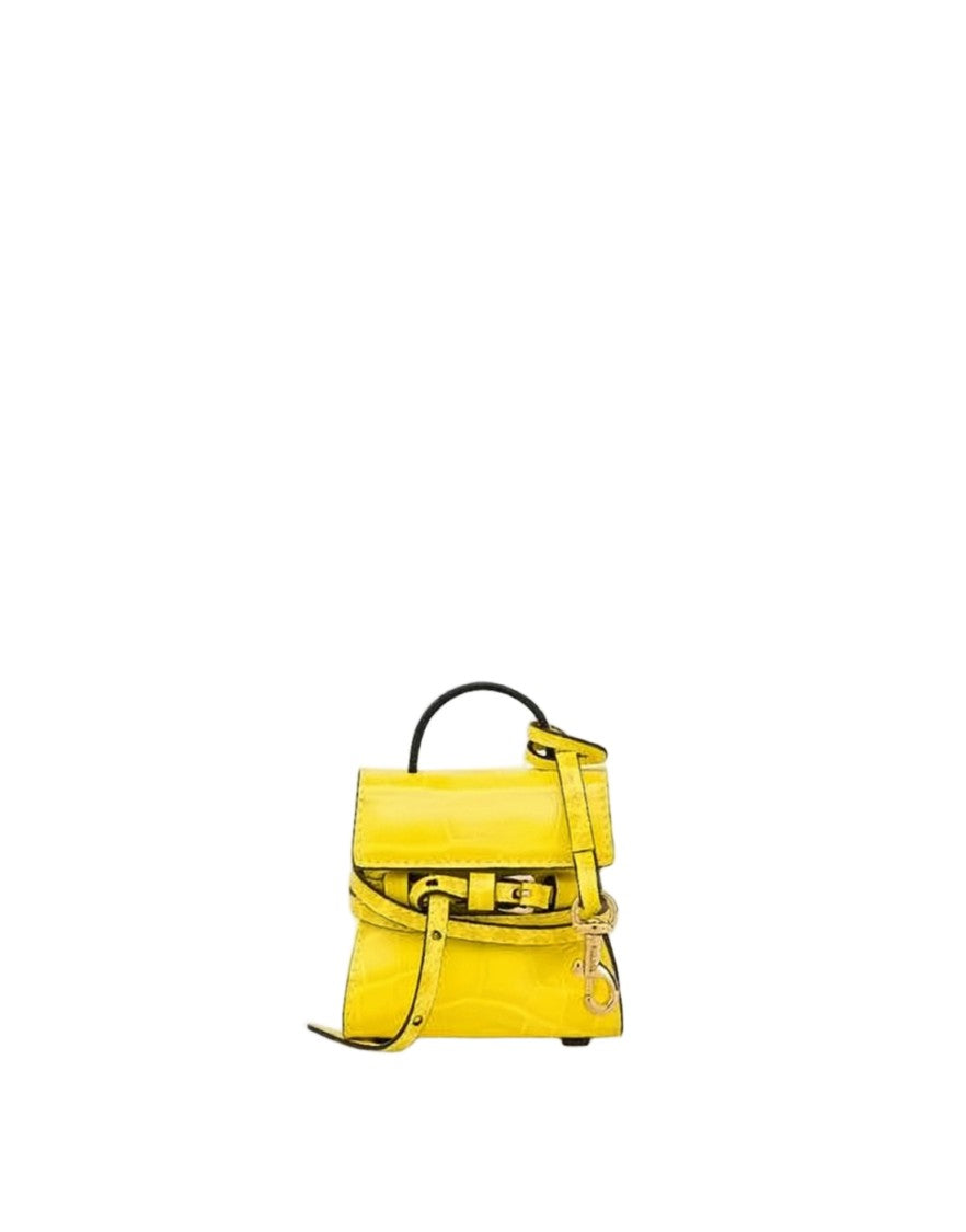 Moschino Textured Crocodile-Pattern Crossbody Shoulder Bag