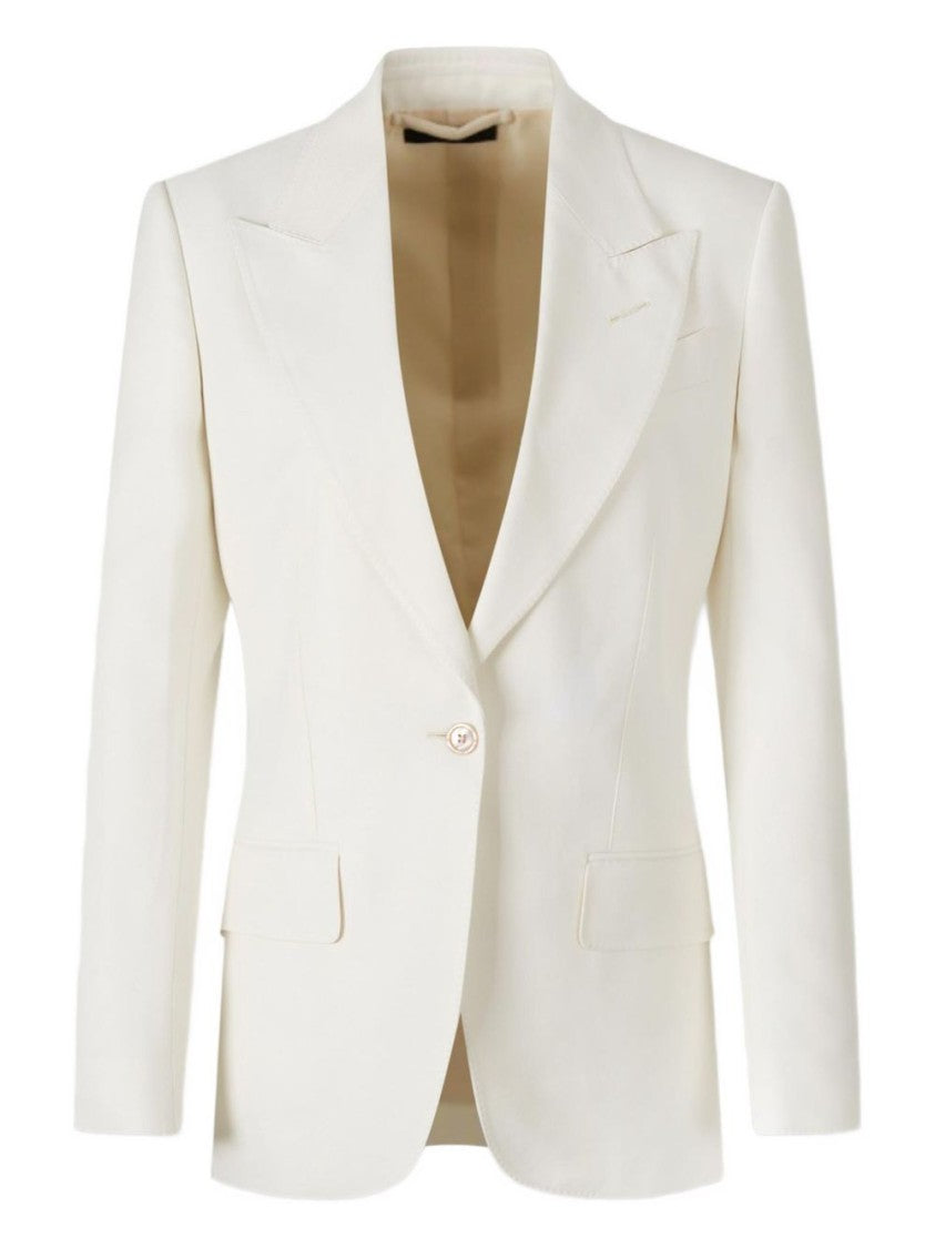 Tom Ford Tailored White Jacket With Sharp Lapels