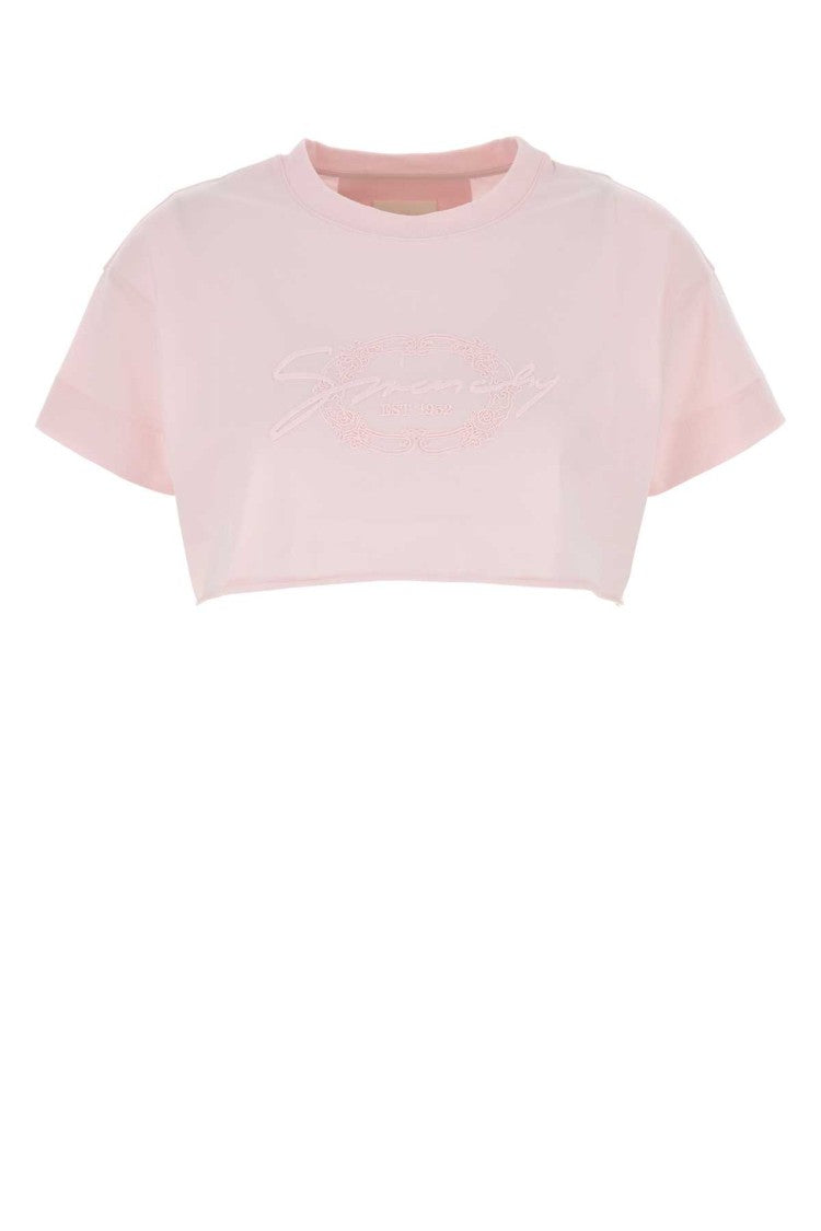 Givenchy Pastel Pink Cotton Crop-Top