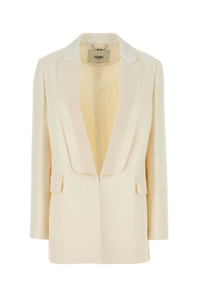 Fendi Ivory Wool Blend Blazer