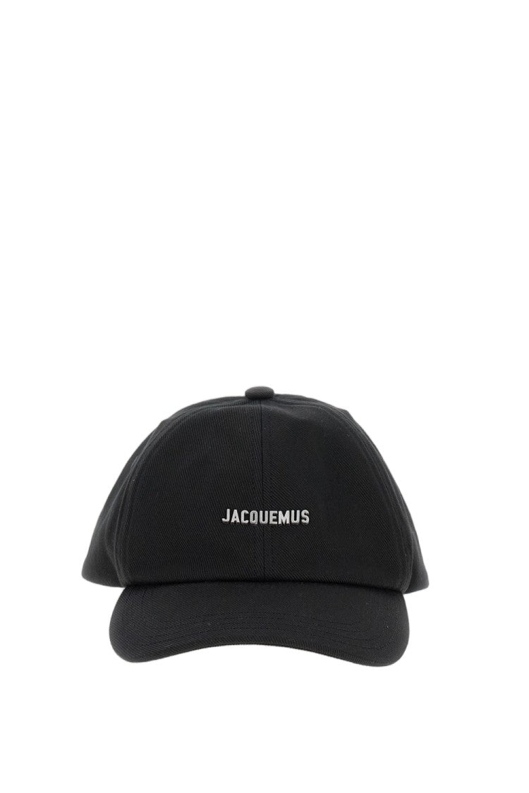 Jacquemus Black Embossed Logo Baseball Hat