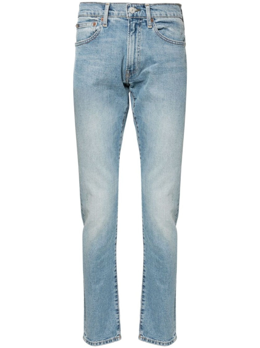 Polo Ralph Lauren Blue Straight-Leg Denim Subtle Fading Jeans