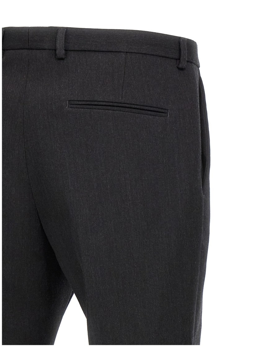 Gucci Straight Leg Formal Trousers With Classic Closure And Stretched Fold