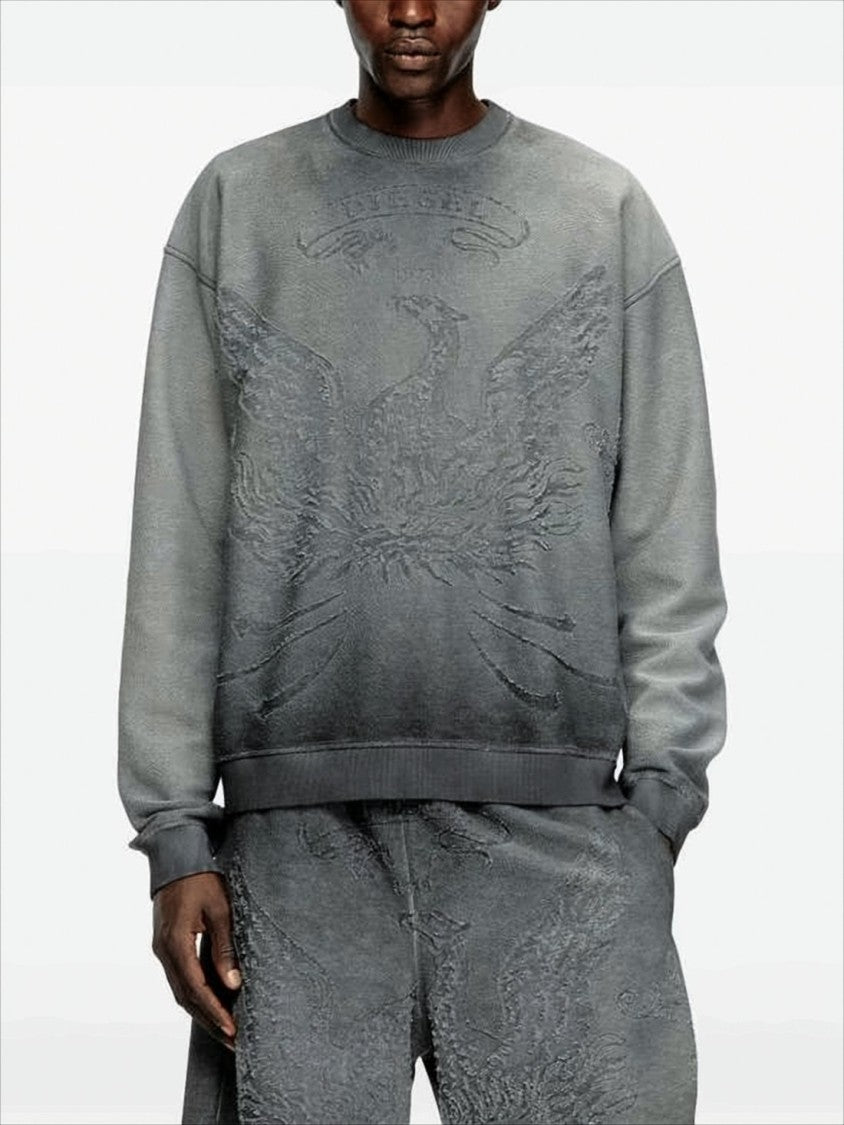 Diesel Gradient Grey Long-Sleeve Sweatshirt