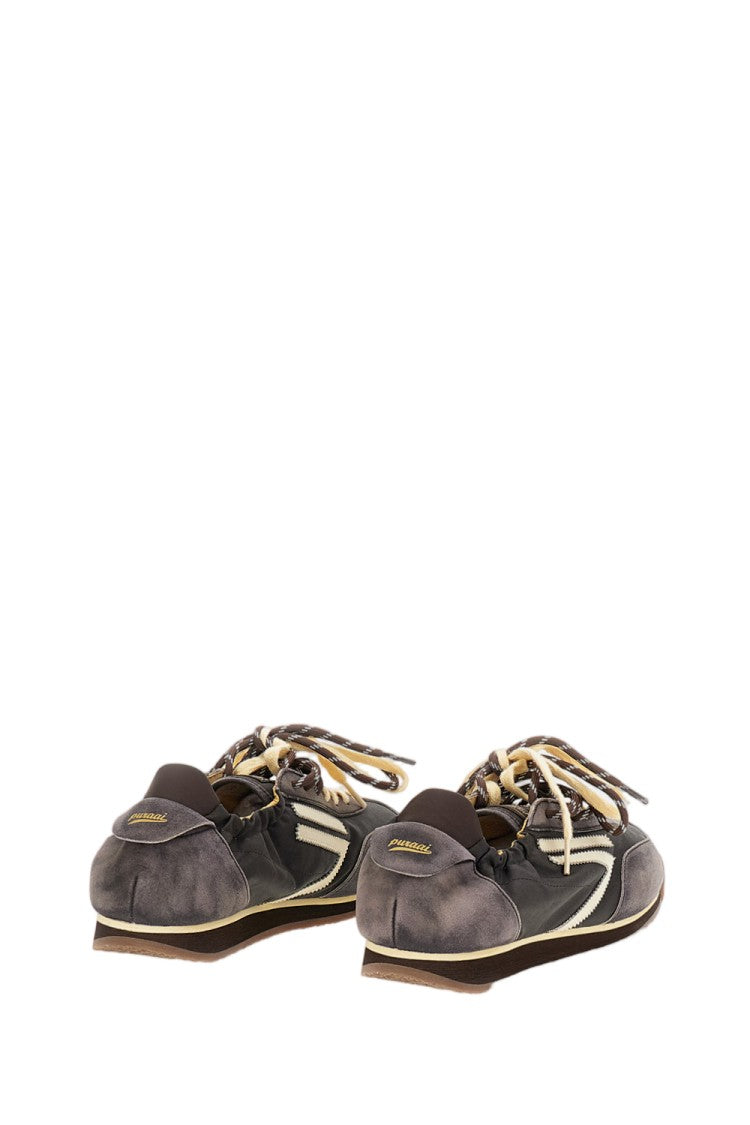 Puraai Brown 6.02 Panther Nylon Sneakers