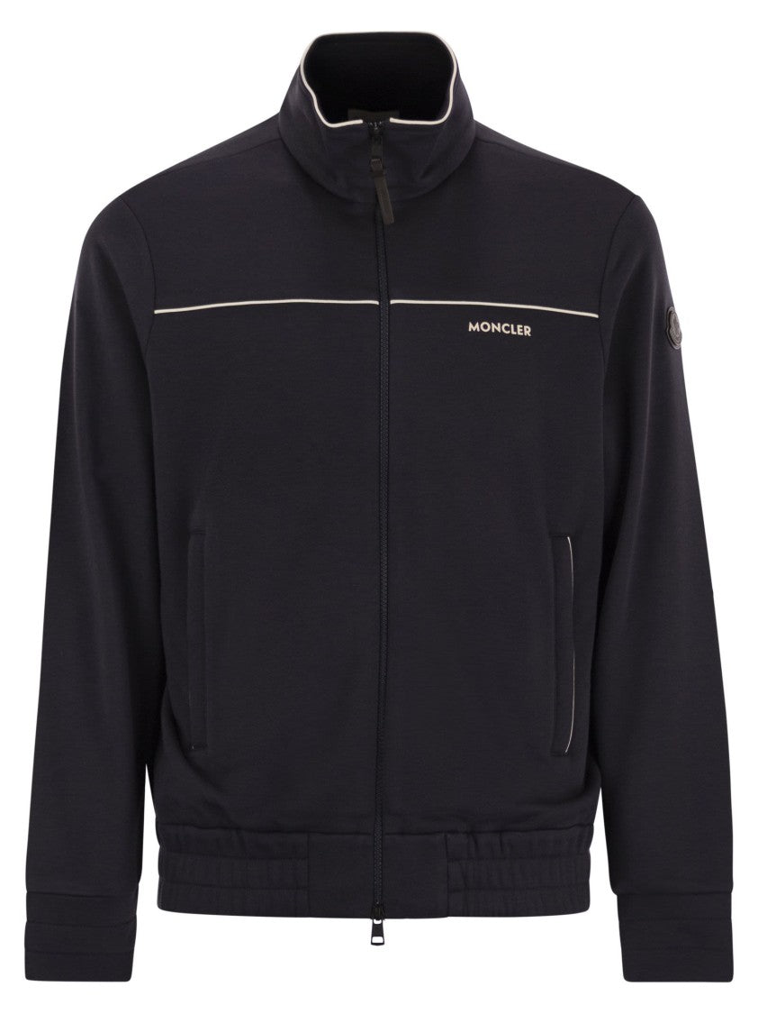 Moncler Cotton And Modal Sweatshirt With Zip