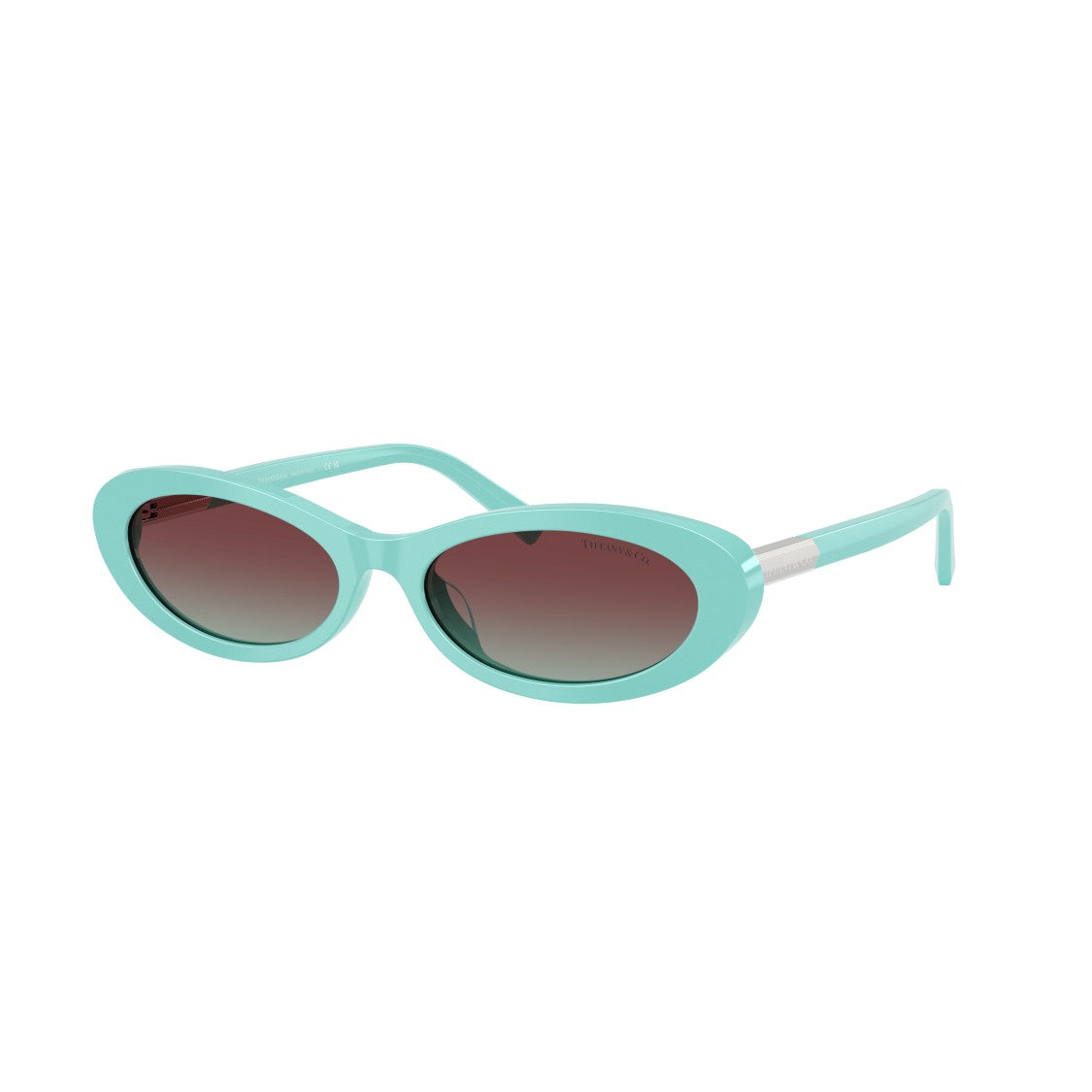 Tiffany & Co. 0Tf4250 Oval Acetate Sunglasses In Light Turquoise