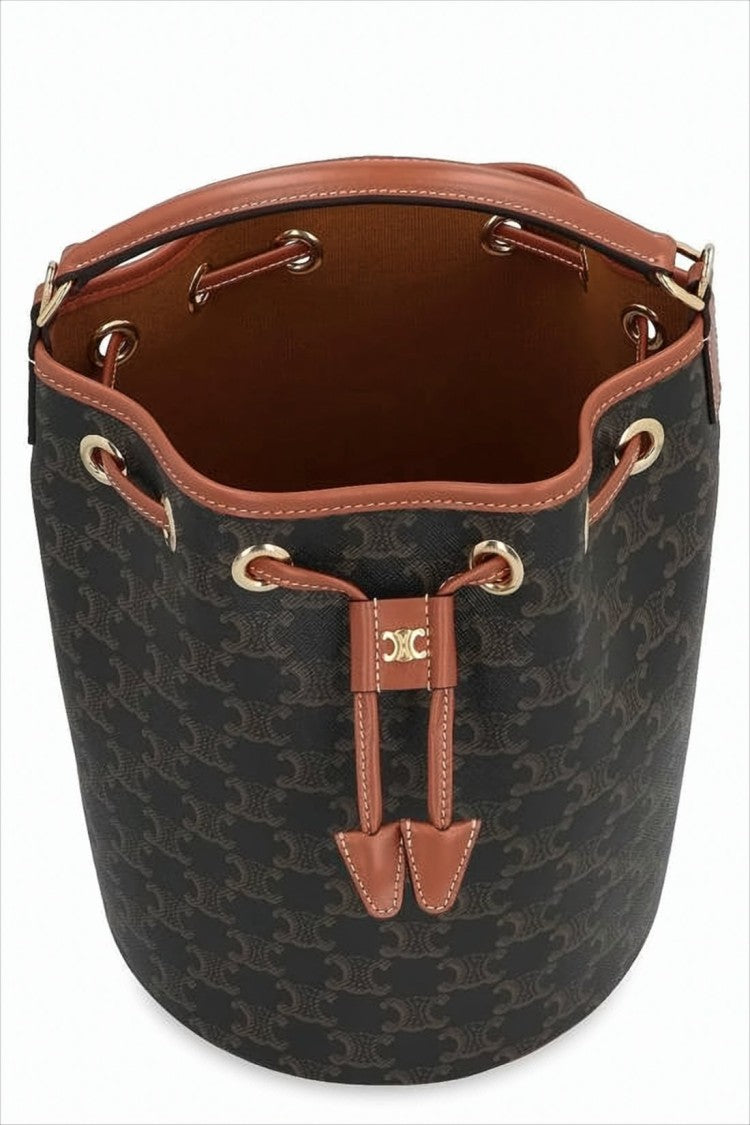 Celine Structured Canvas Tote Bag