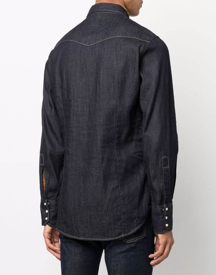 Dsquared2 Hemp Western Denim Shirt