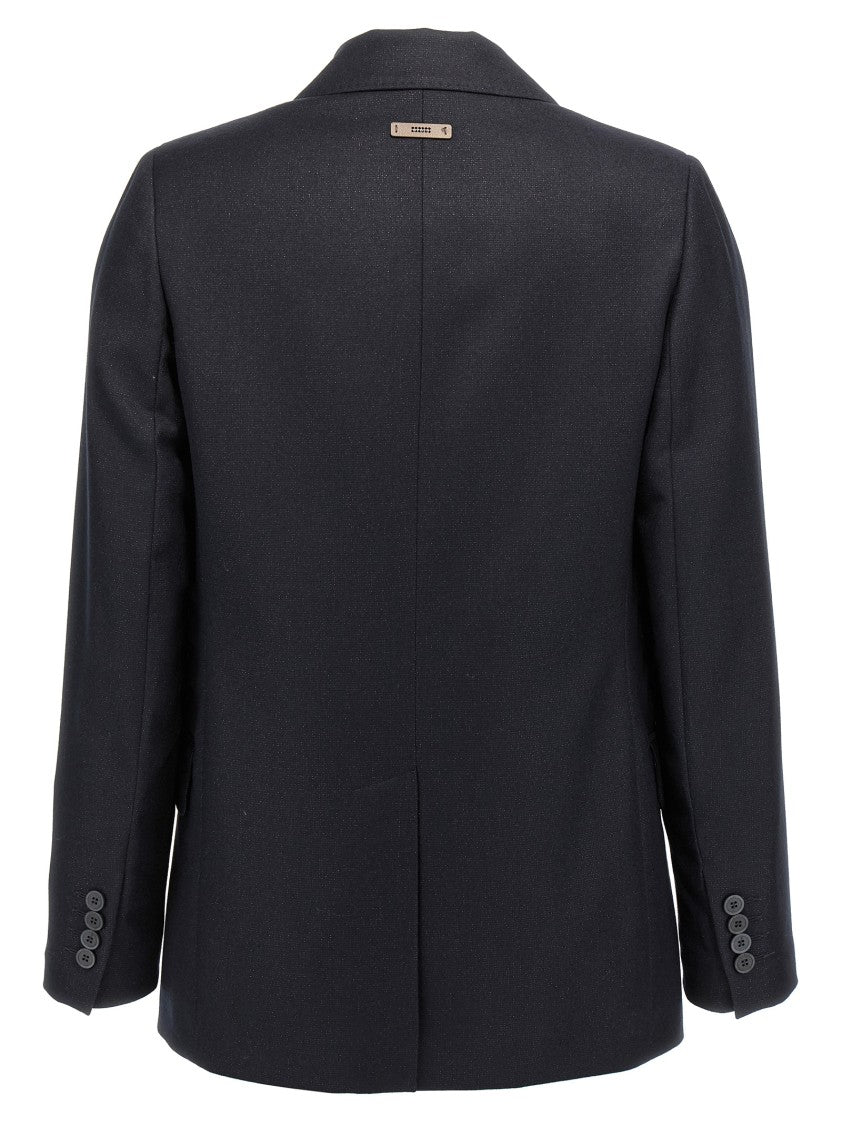 Peserico Lurex Single-Breasted Blazer