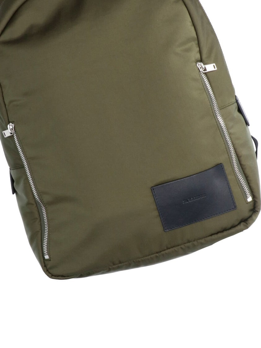 Jil Sander Green Urban Double Zip Fabric Backpack