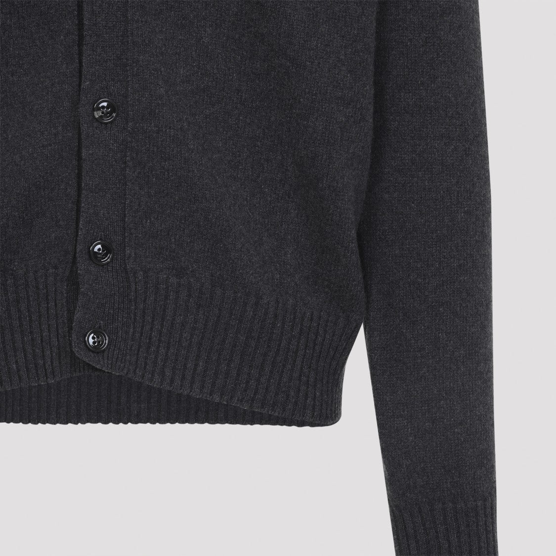 Ami Cashmere Blend Cardigan With Deep V-Neck