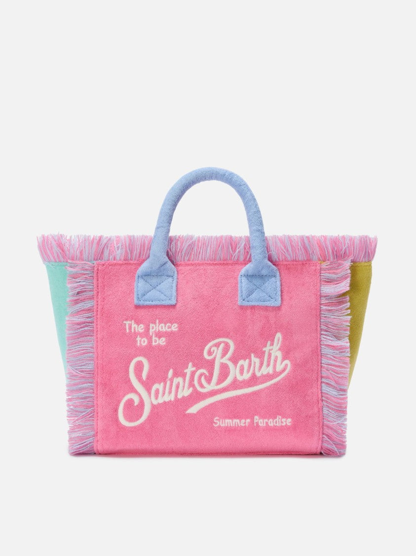 Mc2 Saint Barth Terry Cloth Tote Bag With Color-Block Design