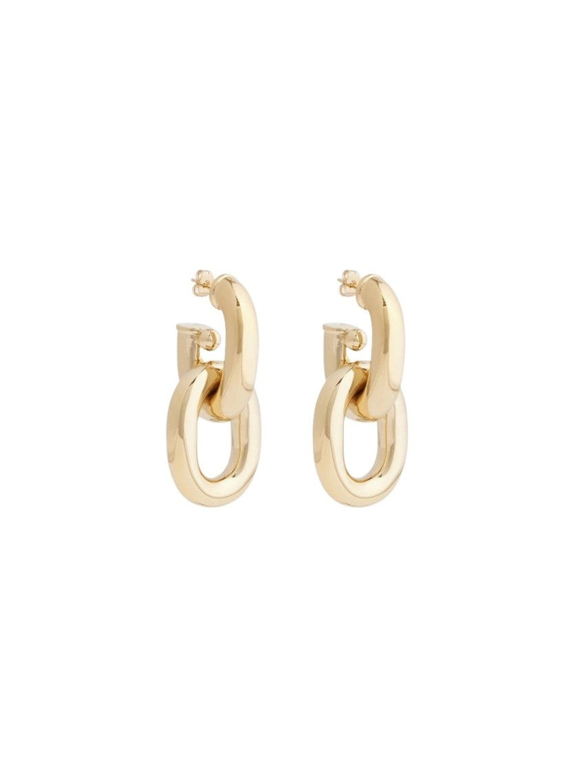 Rabanne Double Xl Link Earrings Gold