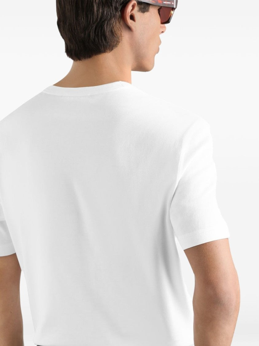 Dolce & Gabbana White Classic Fit Cotton Ribbed T-Shirt
