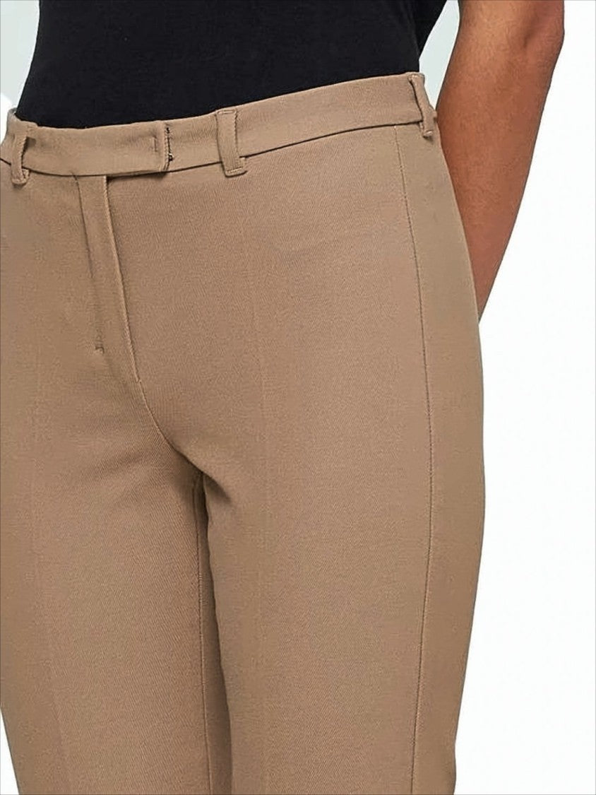 Max Mara Tailored Brown Straight-Leg Pants