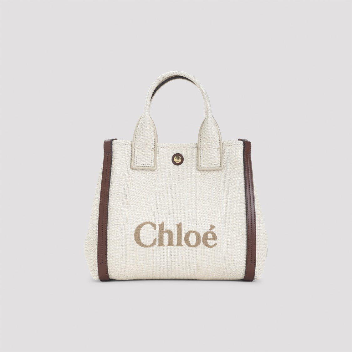 Chloé Structured Shoulder Bag In Light Beige