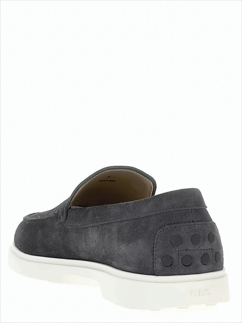 Tod's Suede Loafers With Rubber Sole Details