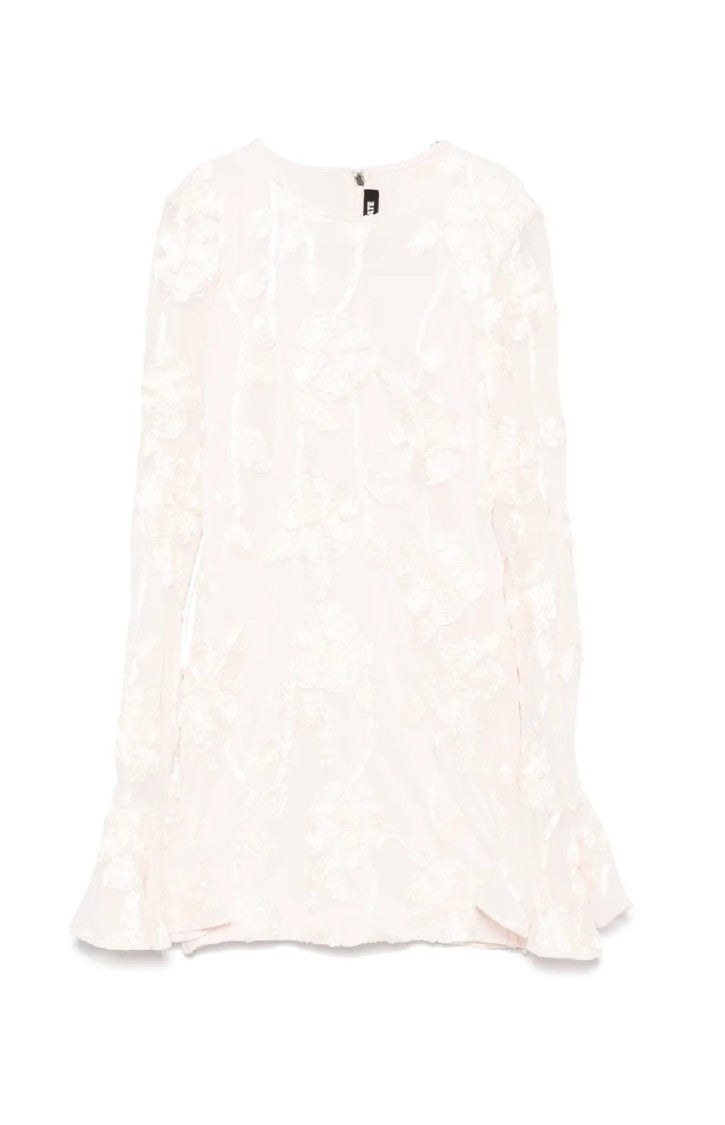 Rotate Flower Mesh Mini Dress