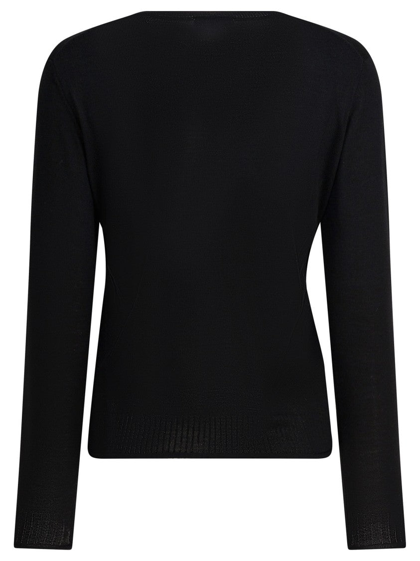 Ines De La Fressange Classic Round Neck Knitwear With Ribbed Detailing