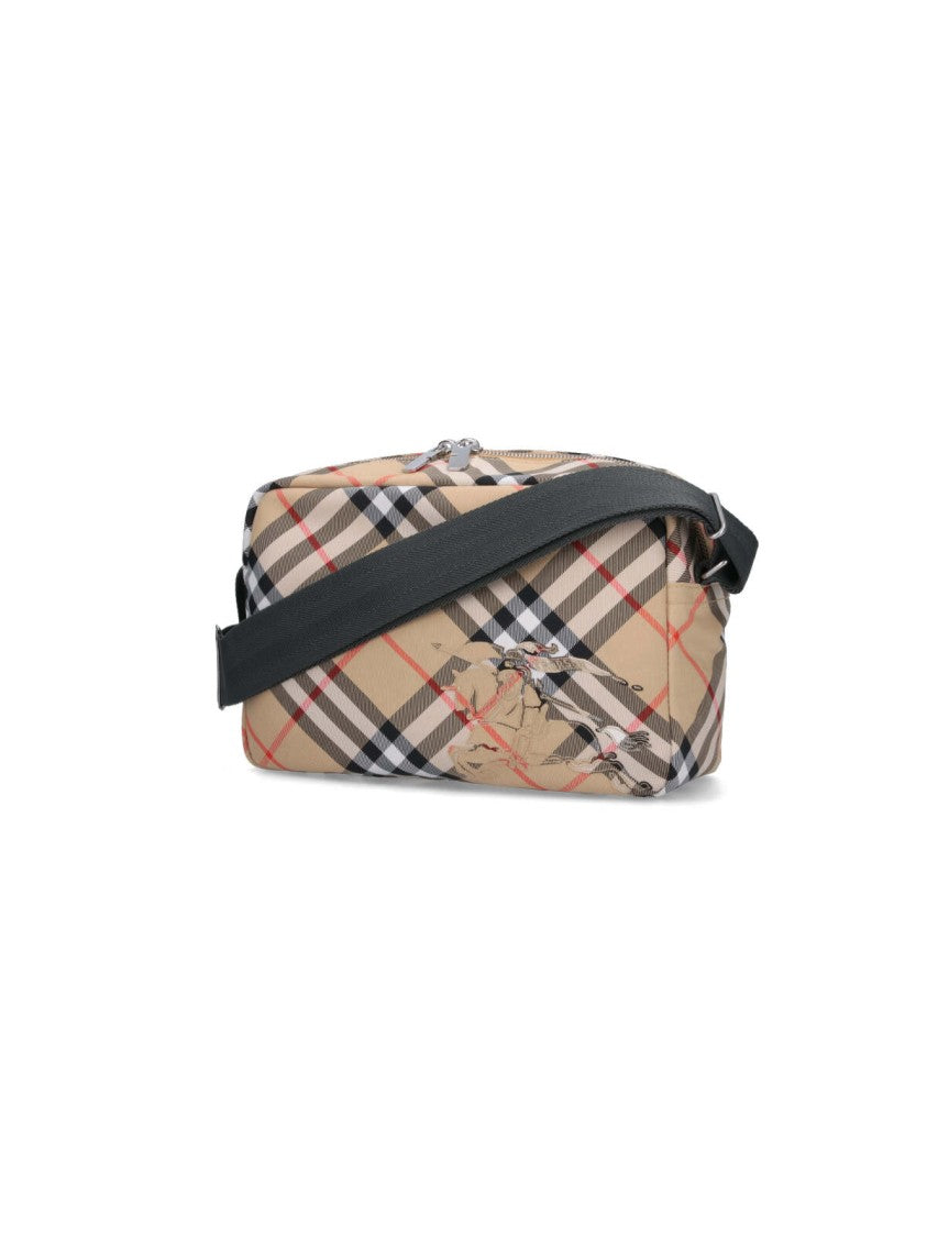 Burberry Beige Multicolor Check Pattern Burberry Crossbody Bag