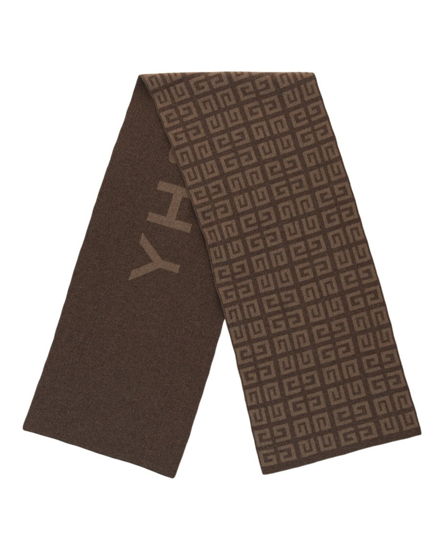 Givenchy Reversible Wool And Cashmere Scarf With Distinctive Logo Design