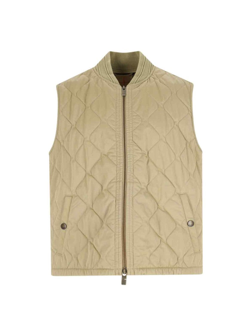 Burberry Quilted Vest – Beige