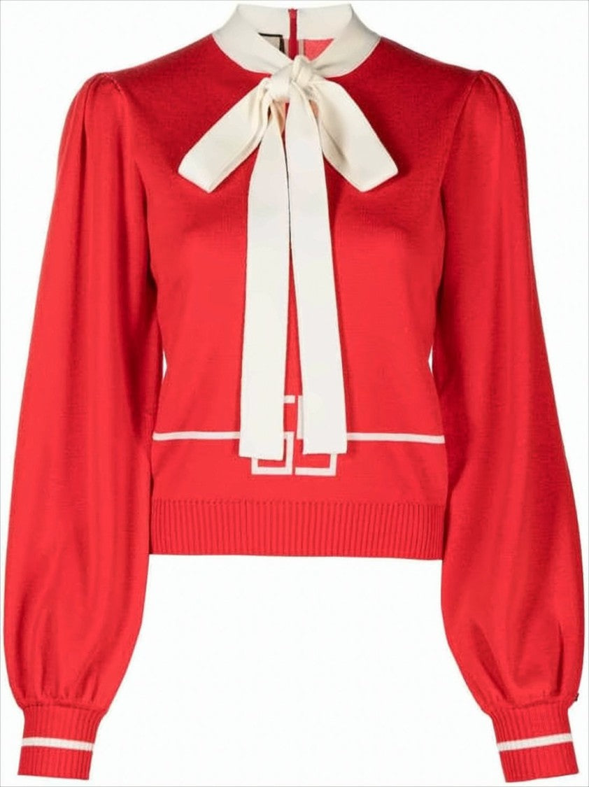 Gucci Red Wool Blouse