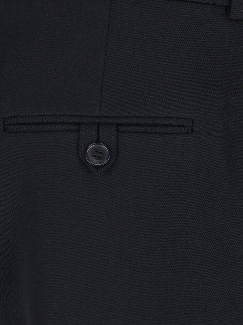 Saint Laurent Black Wool Tailored Shorts