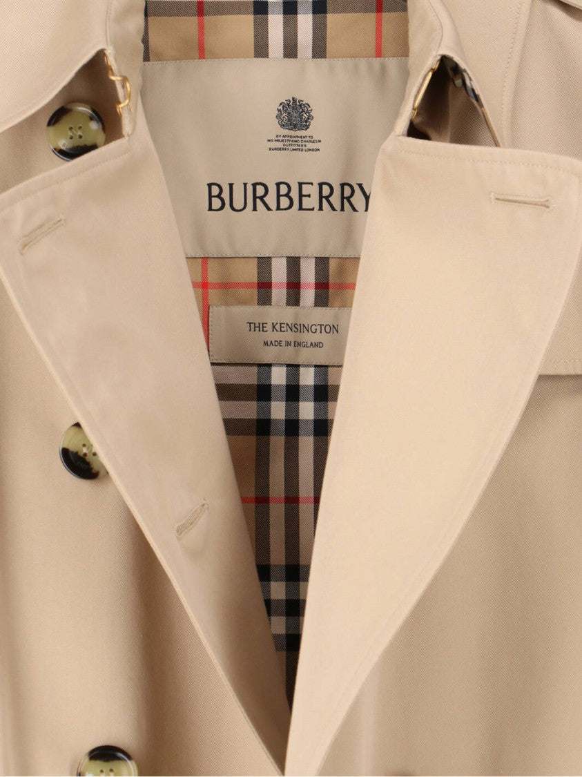 Burberry Kensington Heritage Beige Double-Breasted Trench Coat