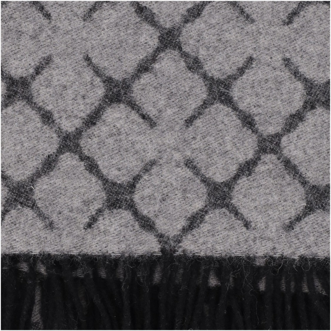 By Malene Birger Multi-Gray Ortega Geometric Wool-Blend Scarf