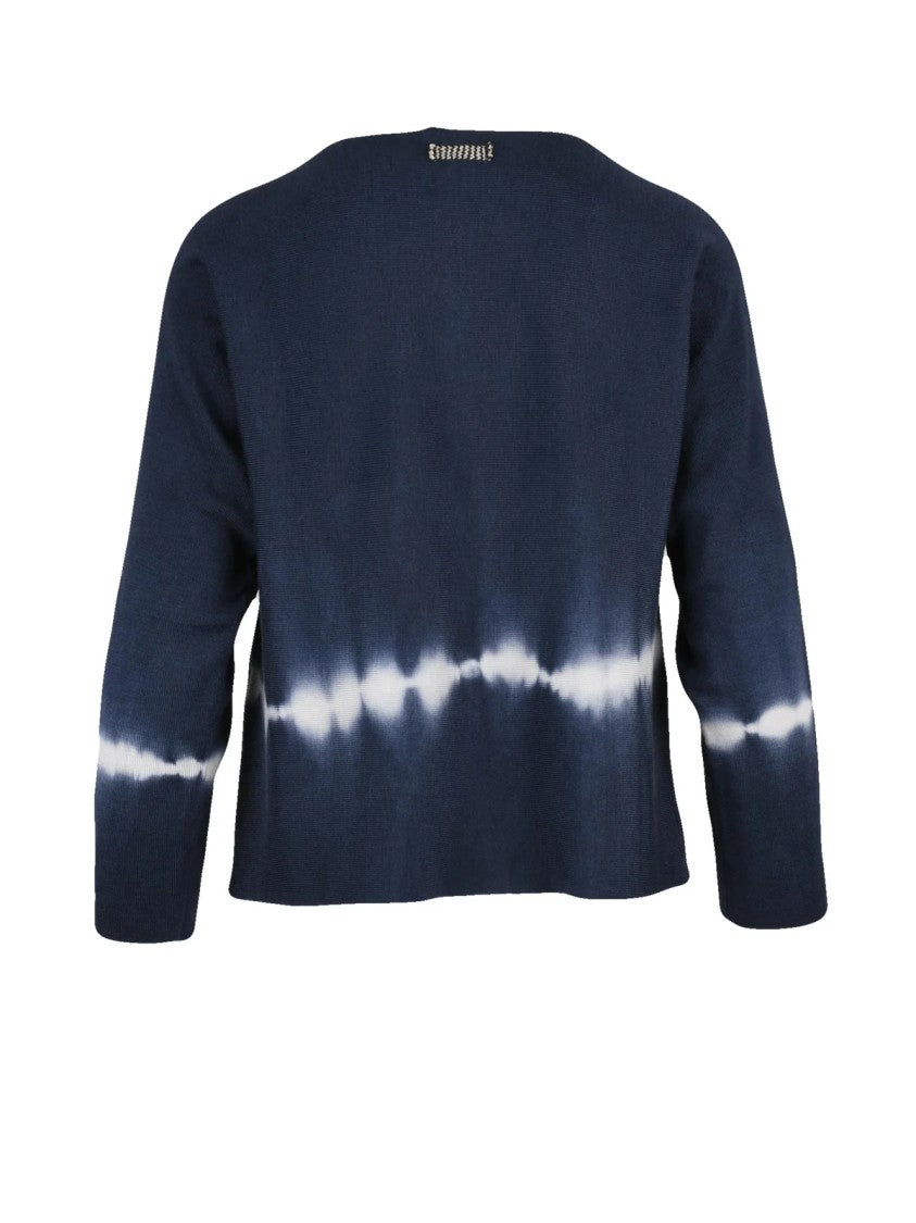 Archivio B Extrafine Merino Wool Sweater With Tie-Dye Pattern