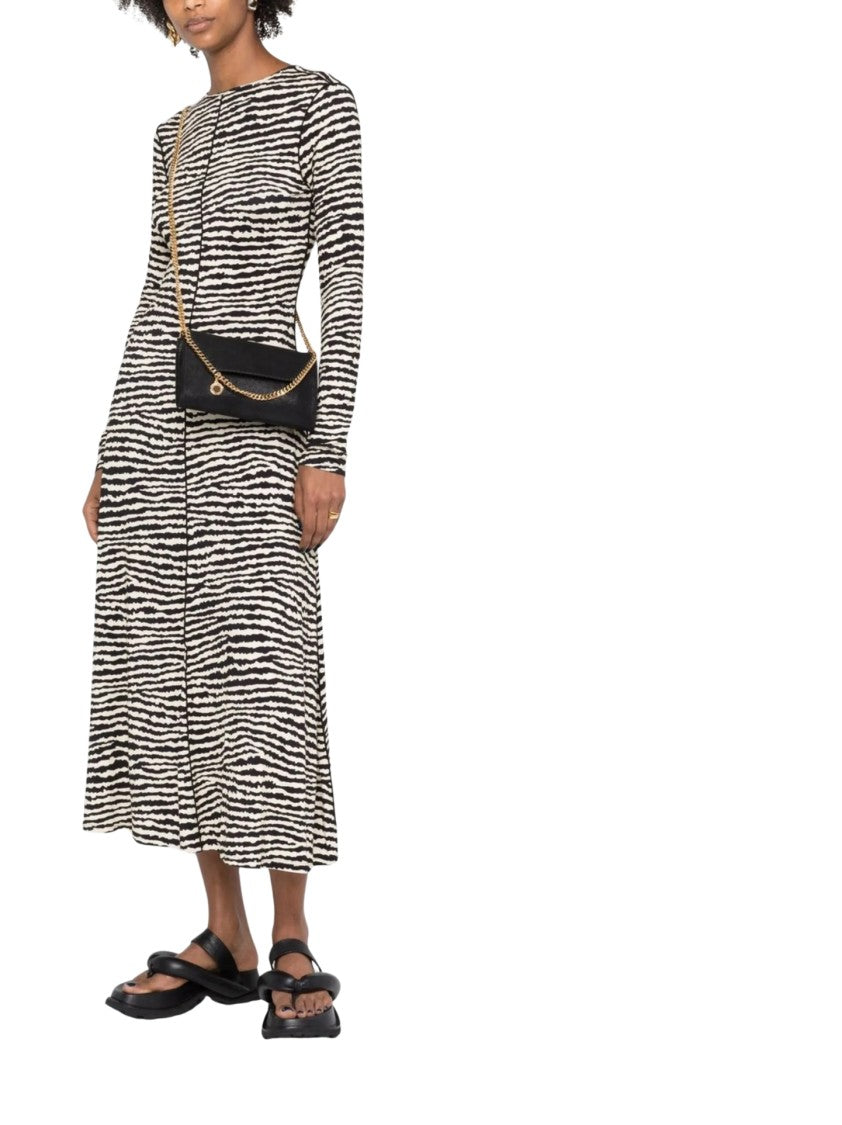 Stella Mccartney Textured Black Bag With Gold-Tone Chain Strap