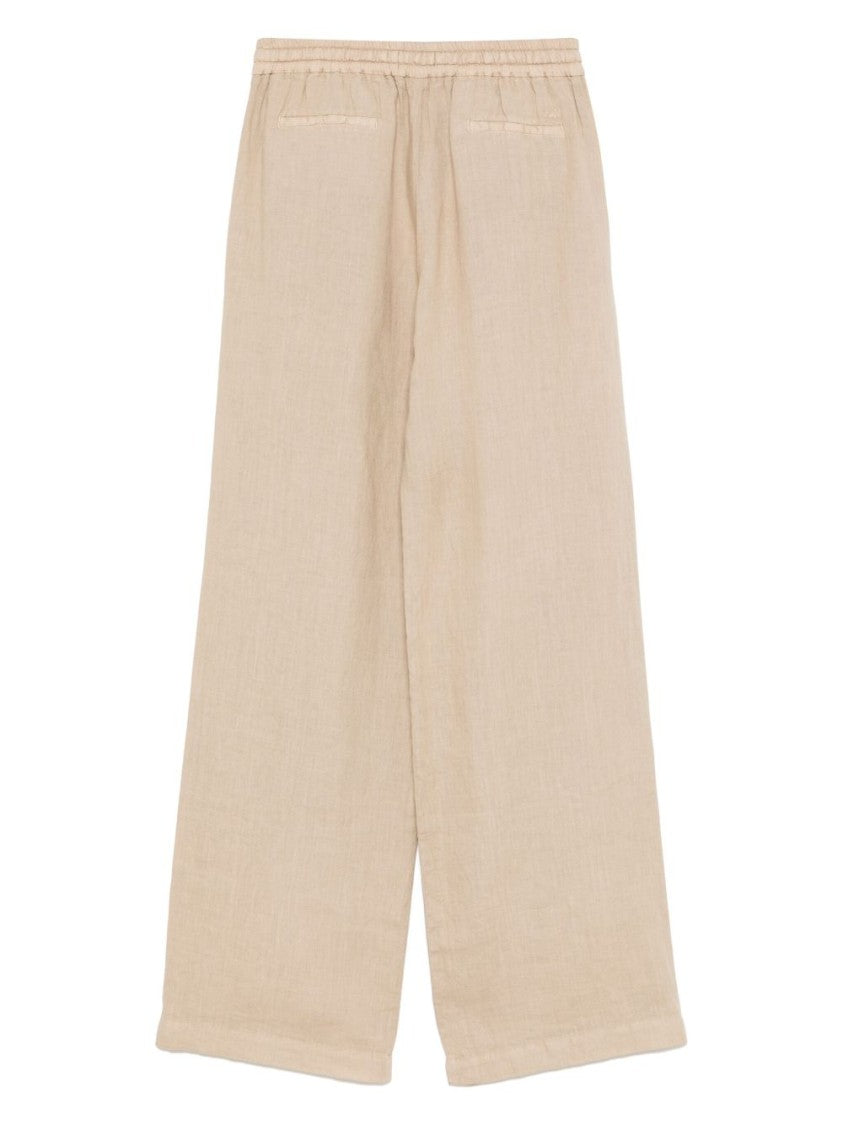 Fay Light Beige Jeans With Elasticated Drawstring Waistband And Functional Pockets