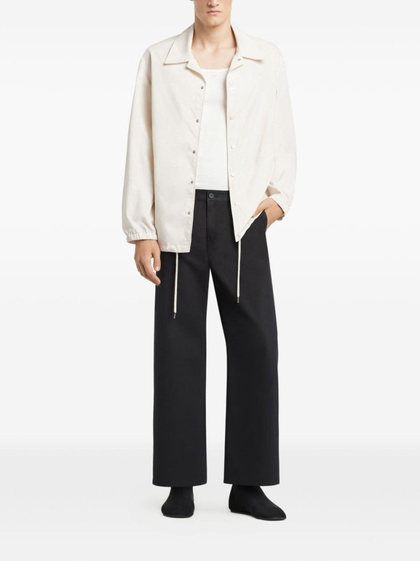 Courrèges Beige Button Drawstring Hem Back Jacket