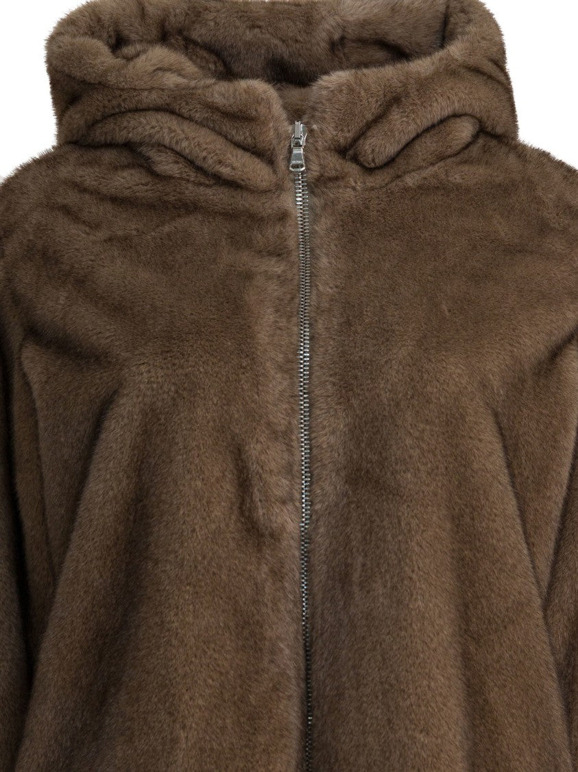 Tatras Short Faux Fur Jacket With Hood