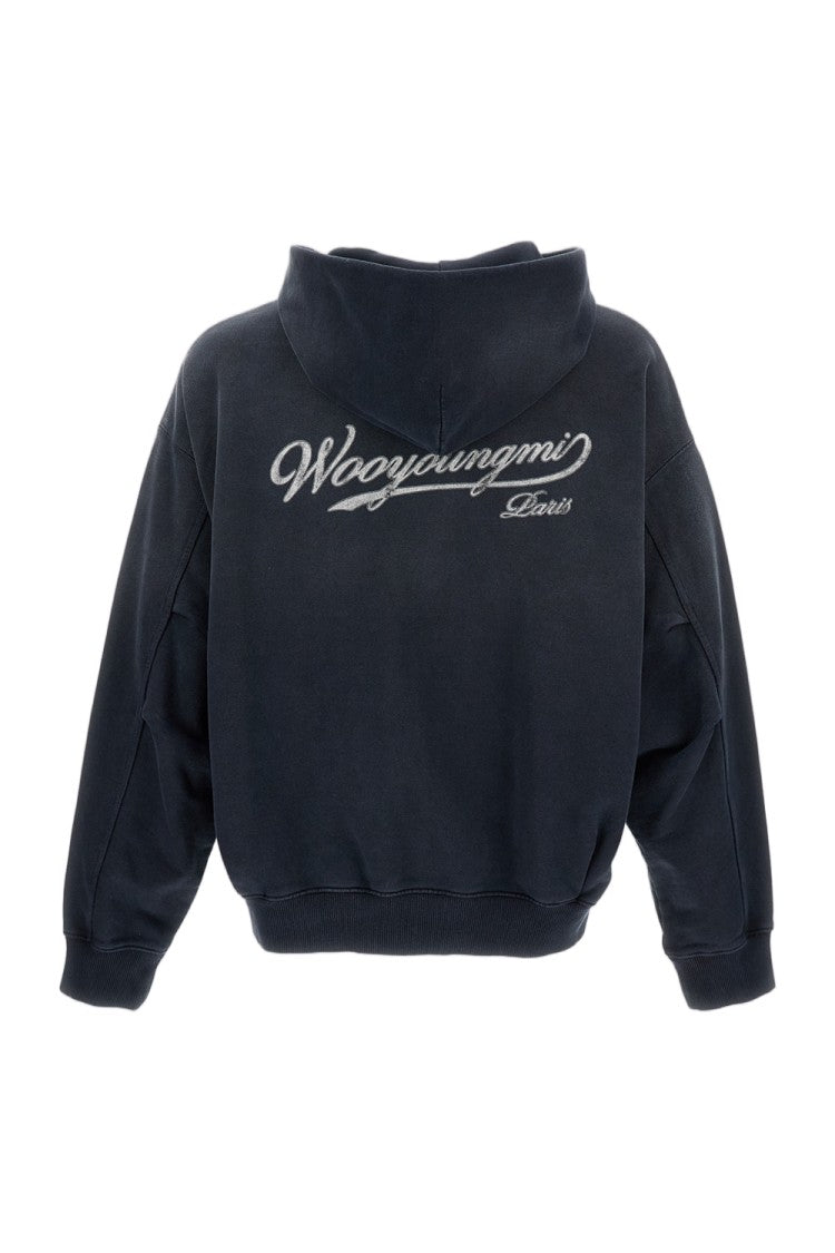 Wooyoungmi Cotton Full-Zip Hoodie With Embossed Logo