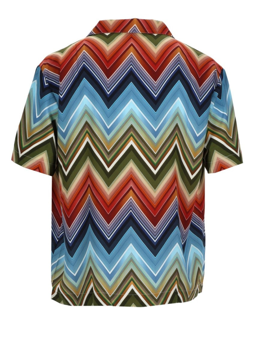 Missoni Multicolor Zigzag Pattern Relaxed Viscose Shirt