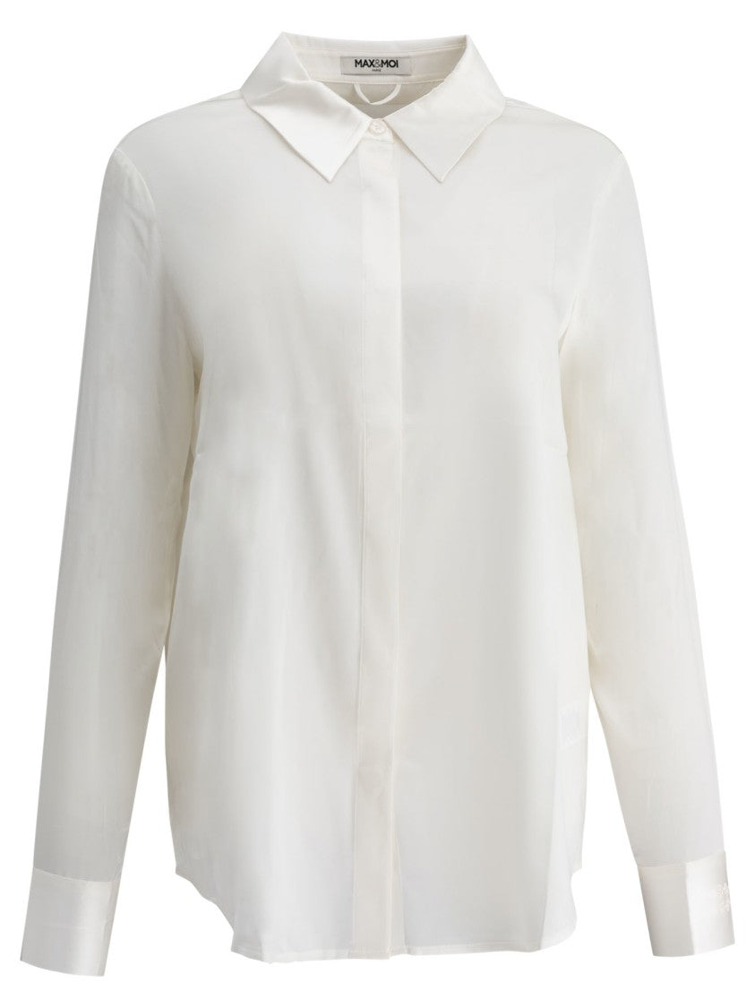 Max&Moi Classic Long-Sleeve Silk Blend Shirt