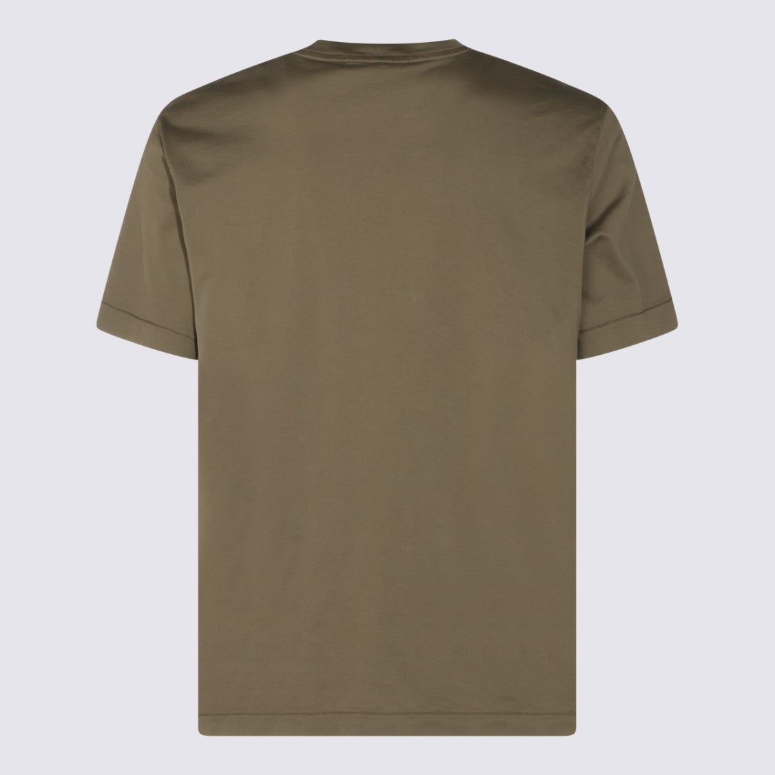 Stone Island Minimalist Olive T-Shirt With Signature Emblem