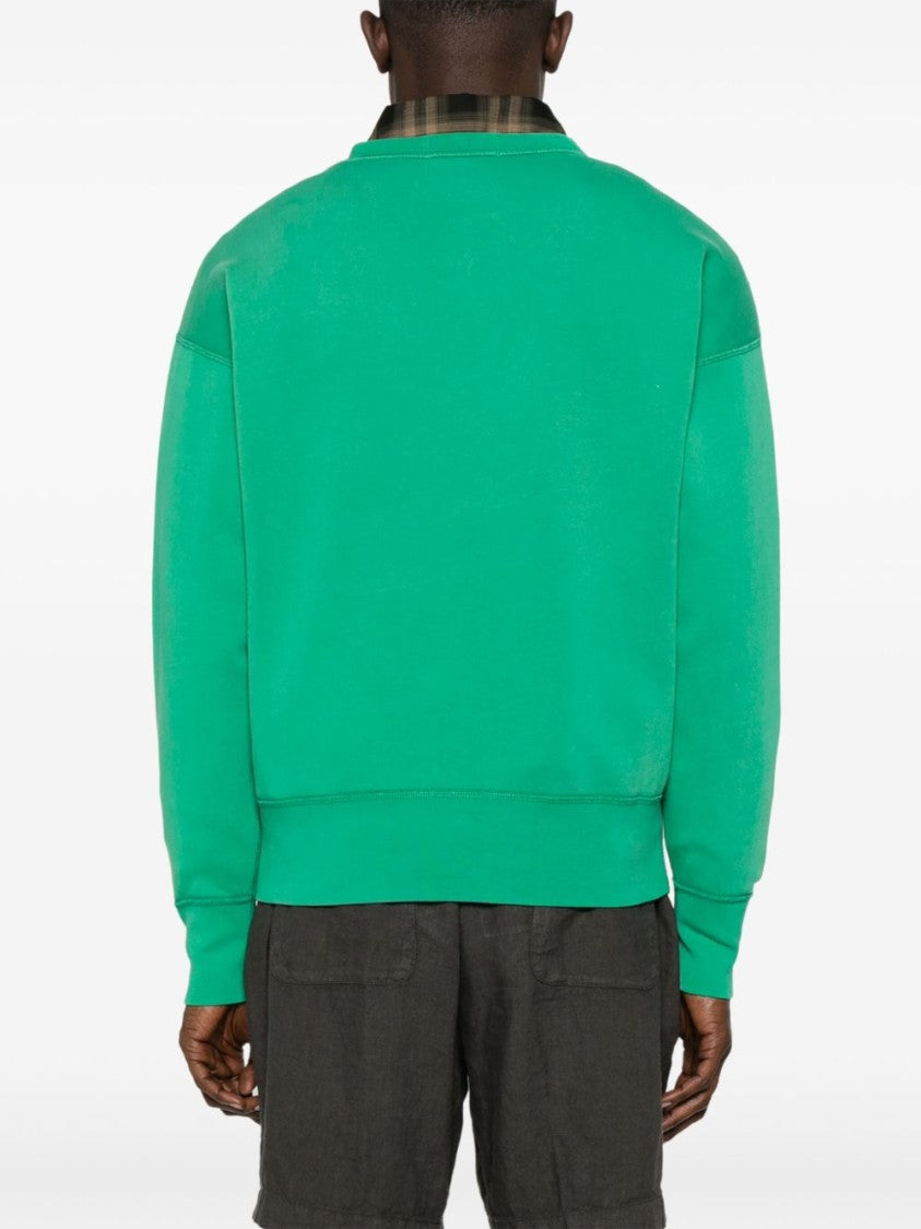 Polo Ralph Lauren Vintage Green Sweatshirt With Contrasting Print