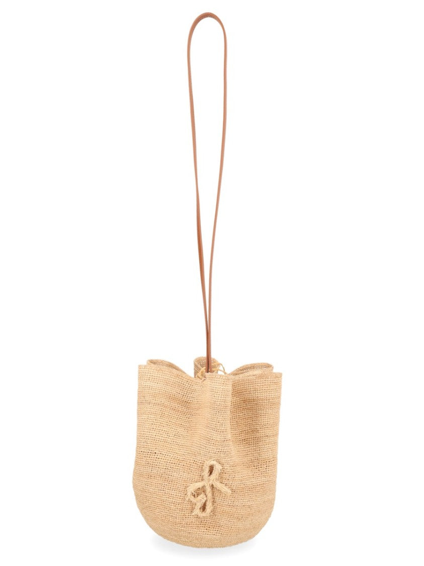 Ruslan Baginskiy Natural Woven Raffia Bow Bag