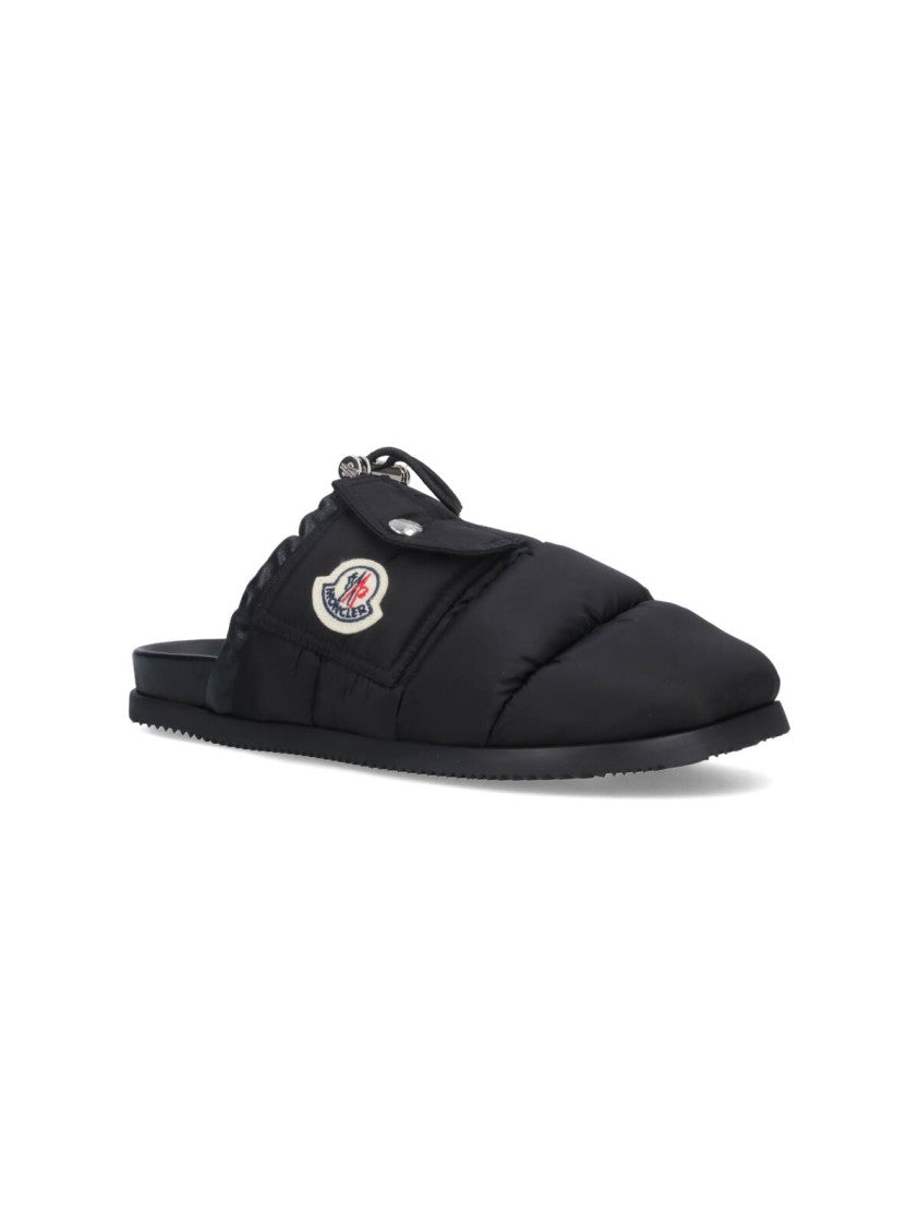 Moncler "Mon Pocket" Padded Mules Black